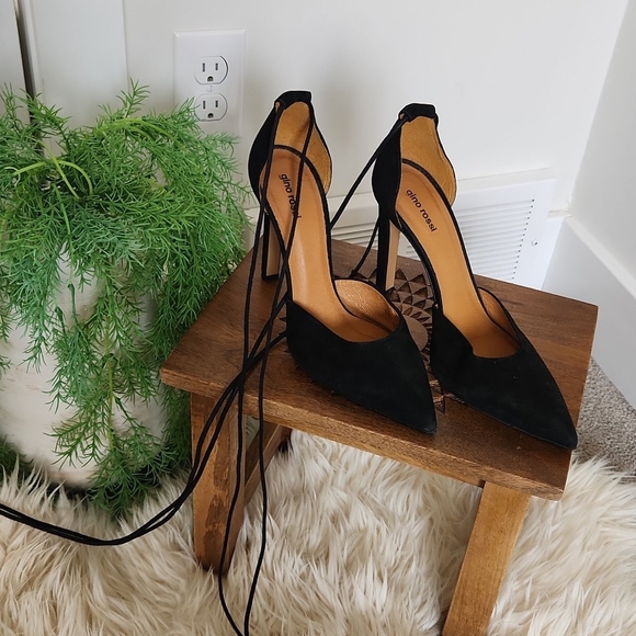 Gino Rossi black 4 inch stilleto wrap heels size EU 39 - Picture 2 of 9